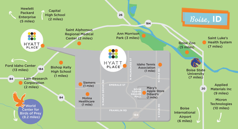 Hyatt Place Boise/Towne Square Екстер'єр фото